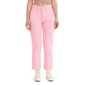 Levis Women's Wedgie Straight Jeans High Rise Corduroy Pants Size 32 Orchid Pink